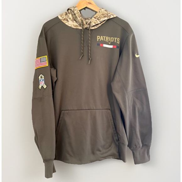 Mens hoodie Nike NFL Salute To Service England Patriots Hoodie Camo On Field МED - Picture 1 of 15